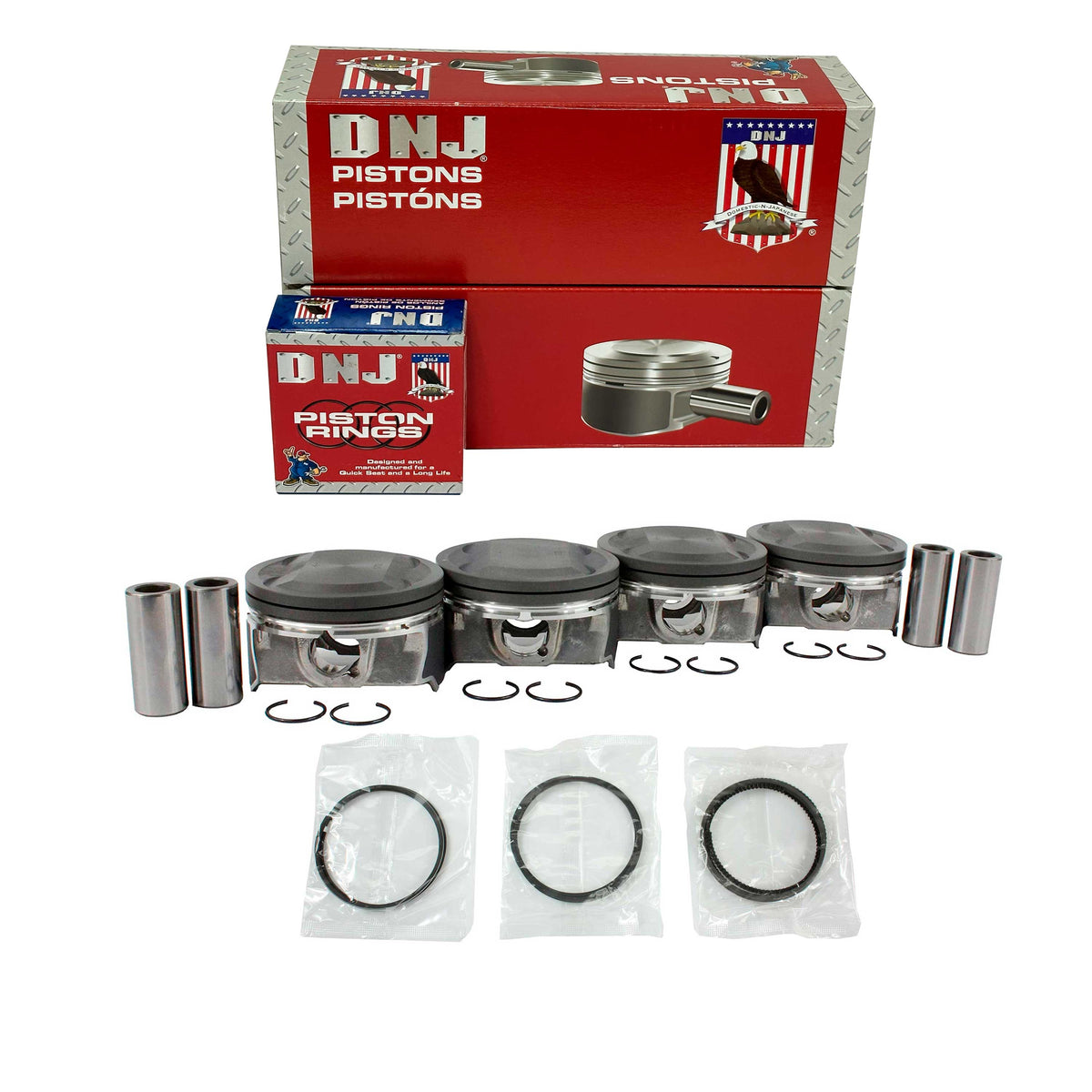 Piston Set w/ Rings — DNJ ENGINE COMPONENTS, INC.