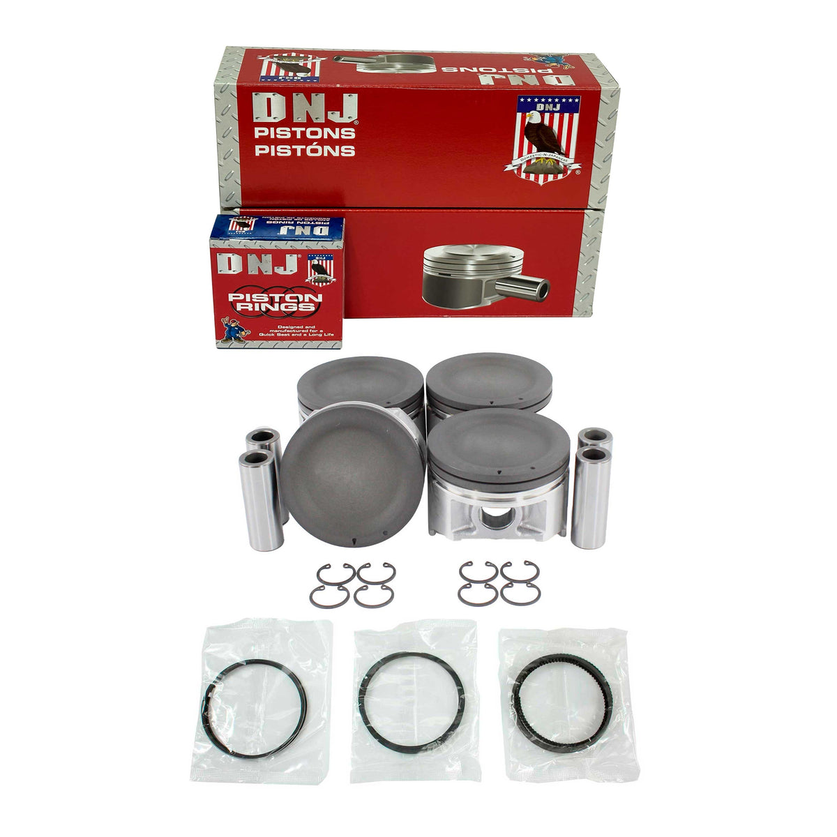 Piston Set w/ Rings — DNJ ENGINE COMPONENTS, INC.
