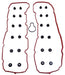 99-03 Dodge Jeep 4.7L V8 Valve Cover Gasket with Grommets VC1100G